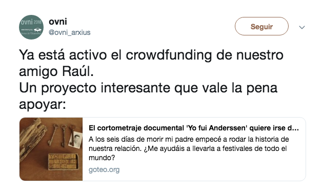 APOYOS #2 ARXIUS OVNI