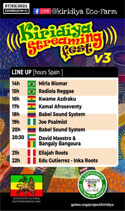 Imágenes del 3er Kiridiya Streaming Fest vía facebook... Apoyo a esta Gran campaña