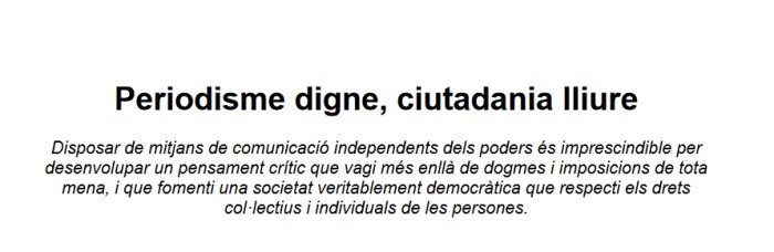 Què li importa -què li aporta- el #periodigne a la ciutadania?